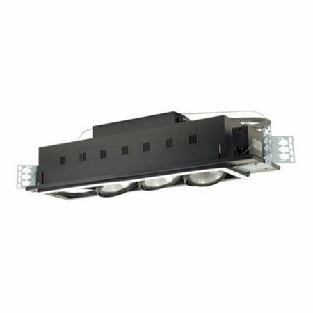 GORGEOUSGLOW Double Gimbal 4 Light Linear - Black Interior with White Trim GO3014880